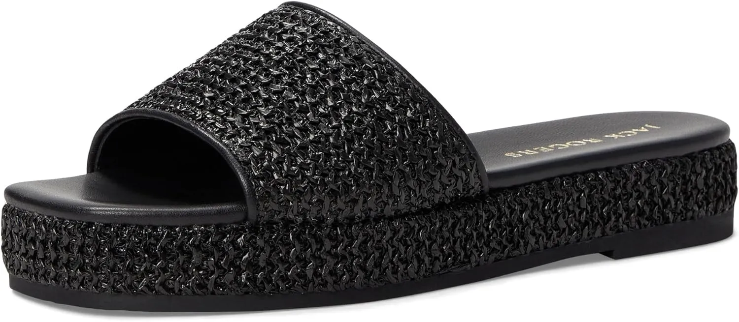 Jack Rogers Women's Bay Flatform Sandal-Raffia