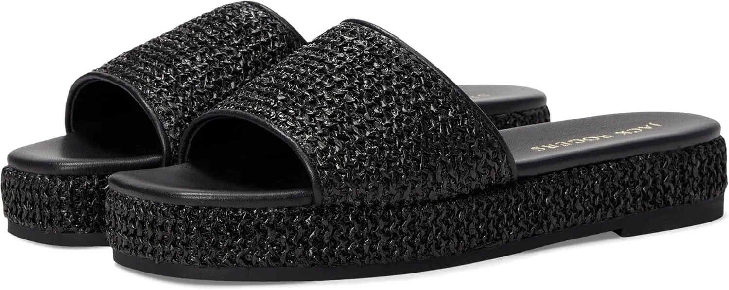 Jack Rogers Women's Bay Flatform Sandal-Raffia