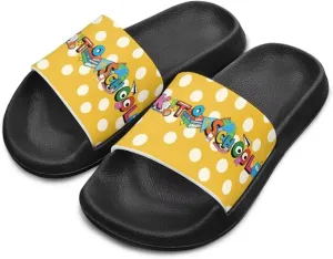 Jeiento Cartoon Slides for Kids Non-Slip Summer Slippers Lightweight Children Sandals for Beach, Pool, Shower,Rabbit Holiday Shoes