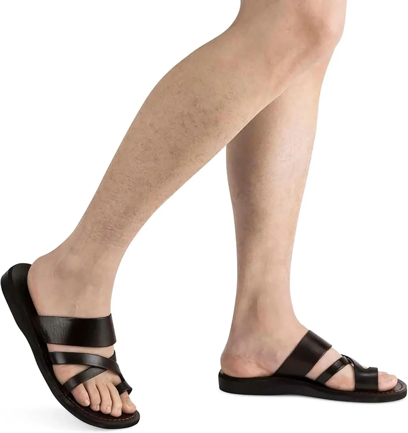 Jerusalem Sandals The Good Shepherd - Leather Toe Loop Slide - Men Sandals