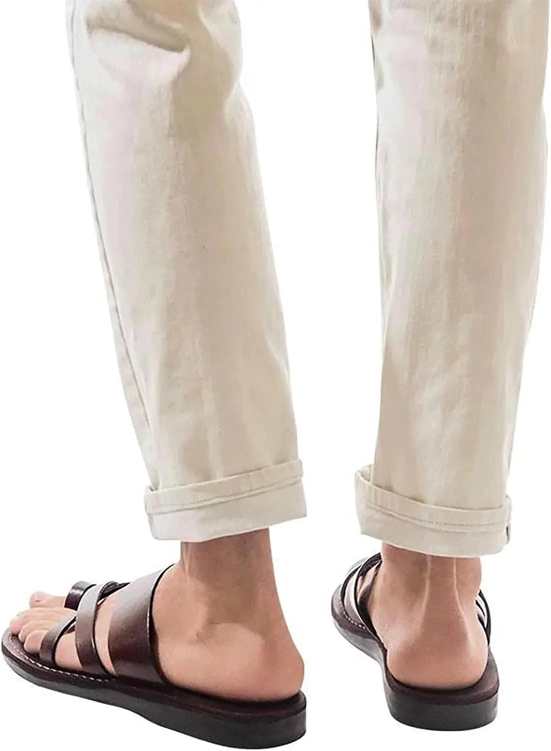 Jerusalem Sandals The Good Shepherd - Leather Toe Loop Slide - Men Sandals