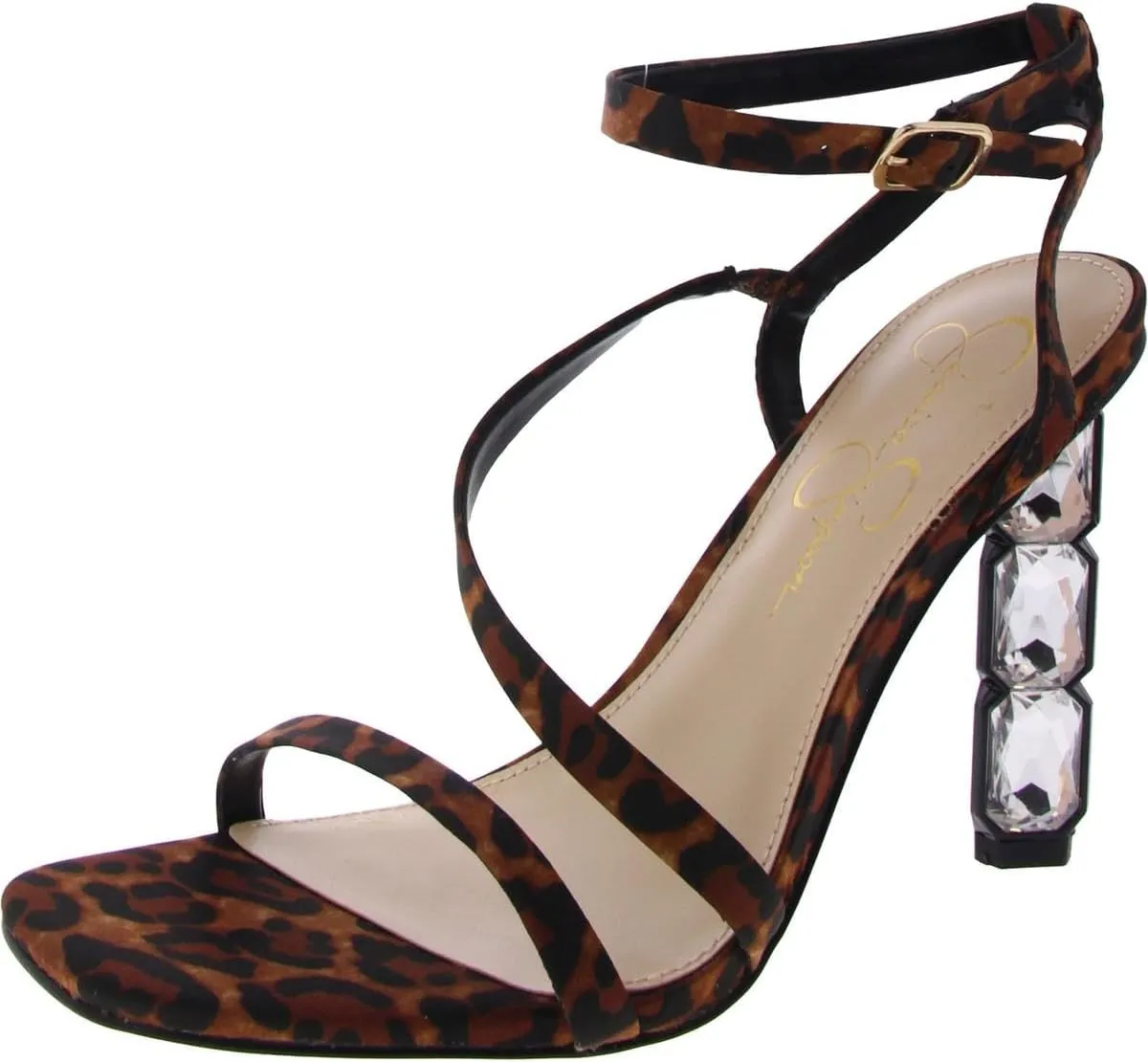 Jessica Simpson Womens Jety Satin Ankle Strap Slingback Sandals