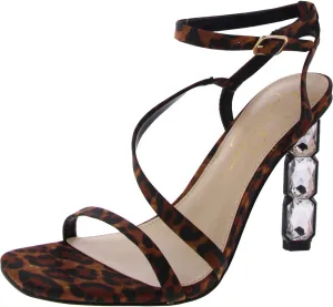 Jessica Simpson Womens Jety Satin Ankle Strap Slingback Sandals