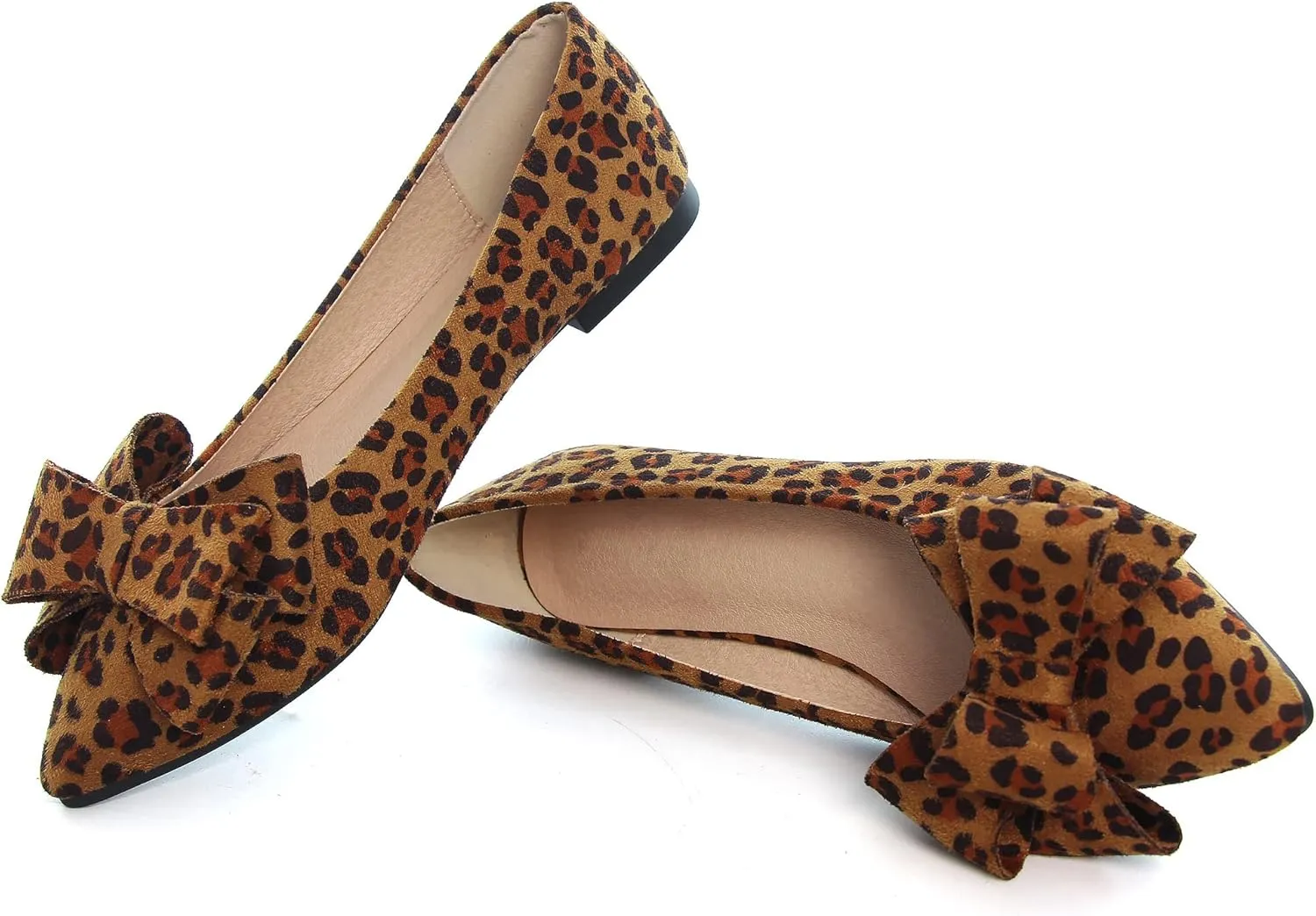 JiangWei Shu Women's Ballet Flats Solid Slip On Walking Shoes