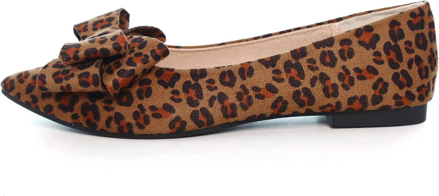 JiangWei Shu Women's Ballet Flats Solid Slip On Walking Shoes