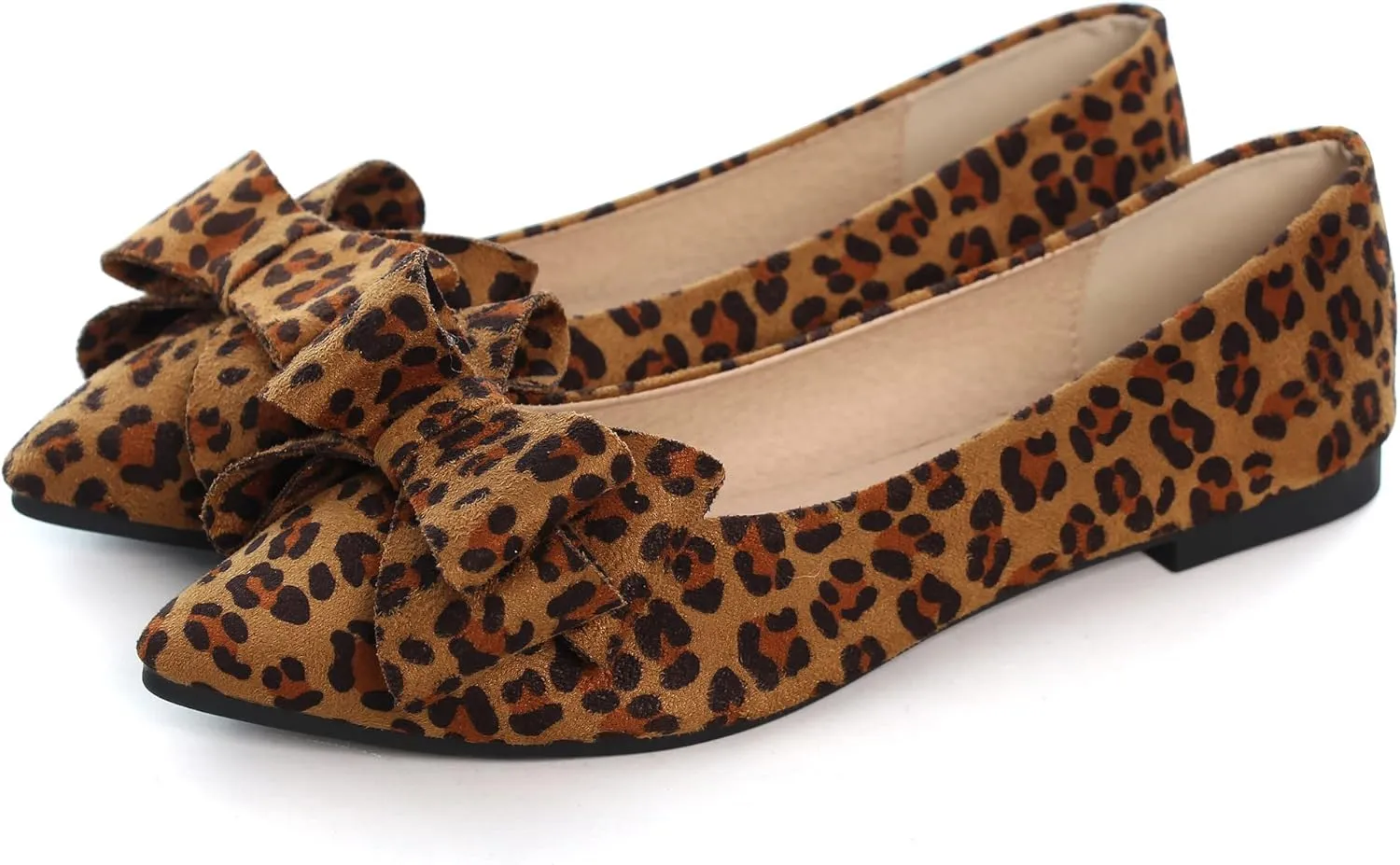 JiangWei Shu Women's Ballet Flats Solid Slip On Walking Shoes