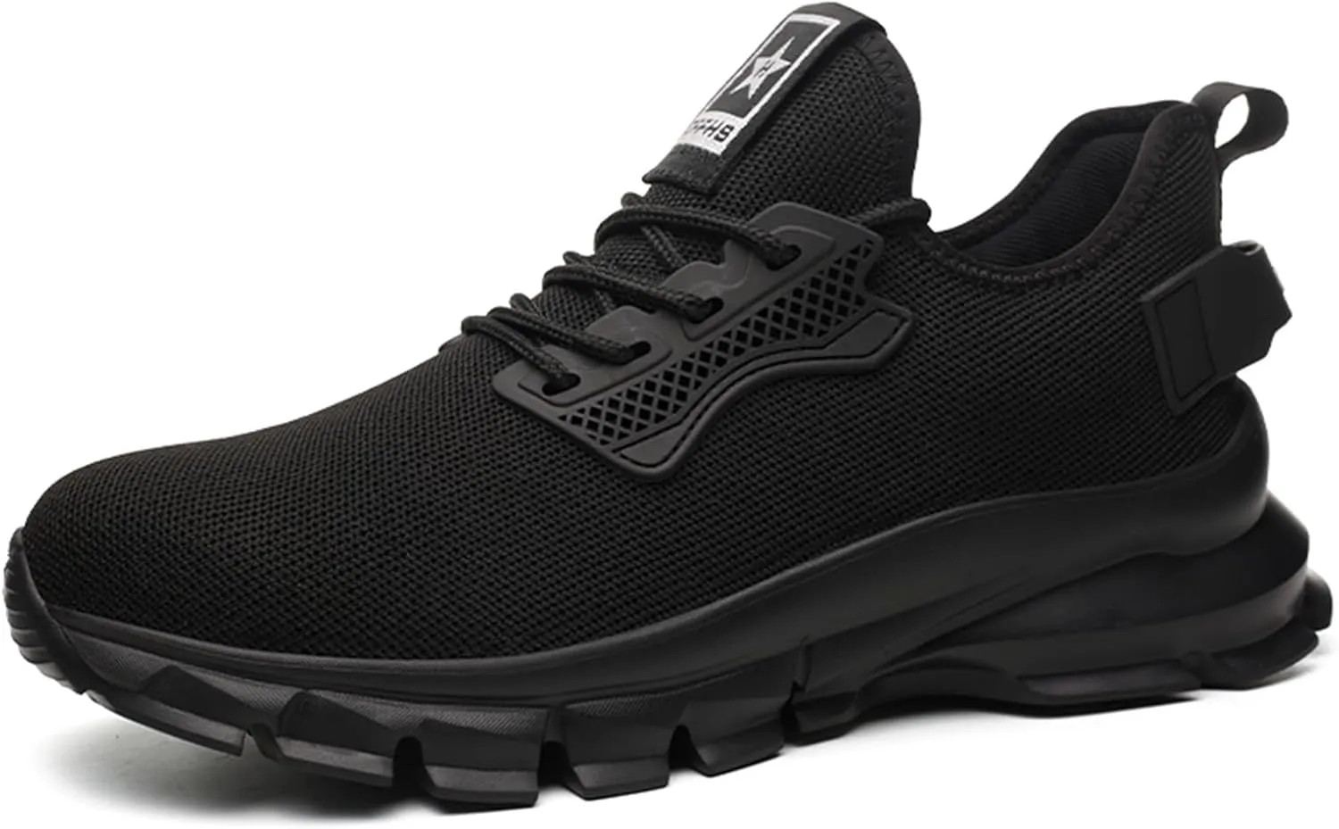 JiuQing Safety Shoes Mesh Steel Toe Sneakers Non-Slip Reflective Lightweight Industrial Work Shoes Comfortable