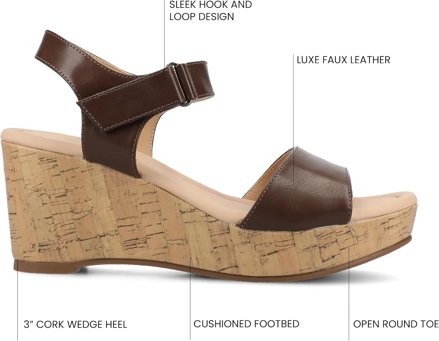 Journee Collection Women's Ranae Wedge Sandal