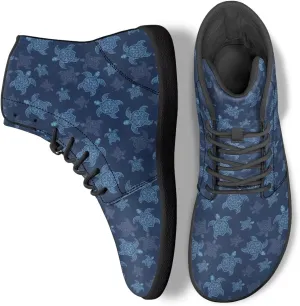 JoyLamoria Skull Platform Sneakers Casual Hi Sneakers Lace up High Top Shoes Hip Hop Gothic Leather Shoes,Black