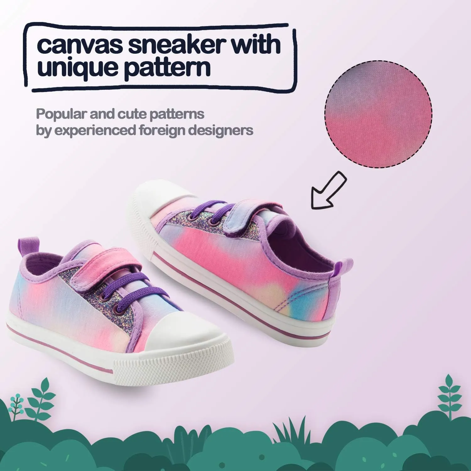 K KomForme Toddler Shoes Boys Girls Canvas Sneakers Size 4-13
