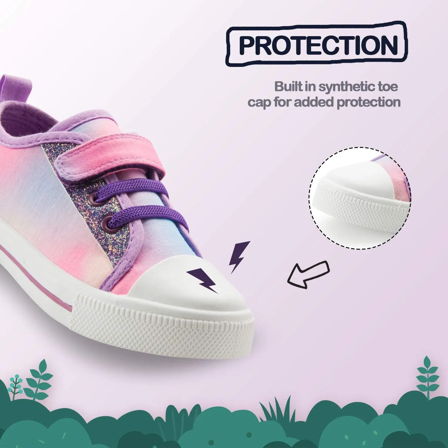 K KomForme Toddler Shoes Boys Girls Canvas Sneakers Size 4-13