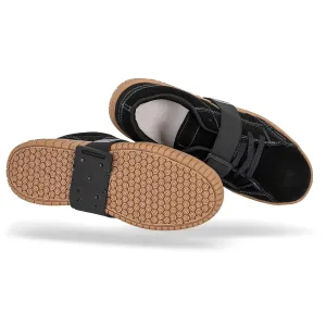 K1 Mid-Sole Ice Cleats - Rotatable Traction Aids For Flat Shoes - Indoor/Outdoor, Climbing, Driving - Slim Profile - Black