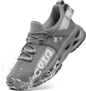 KCVTD Steel Toe Shoes for Men Safety Work Shoes Women Indestructible Steel Toe Sneakers Puncture Proof Slip Resistant Construction Shoe