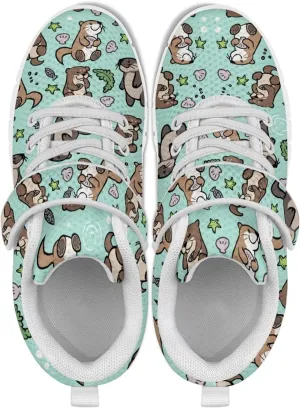 Kid Girls Boys School Loafers Shoes with One Strap Non-Slip Bungee Running Shoes Casual Sneakers Cushion Sneaker