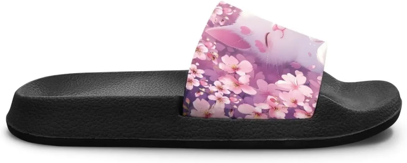 Kids Slide Sandals Cat Themed Anti-Slip Girls Boys Sandals for Beach