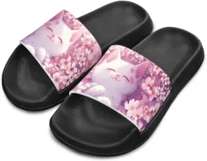 Kids Slide Sandals Cat Themed Anti-Slip Girls Boys Sandals for Beach