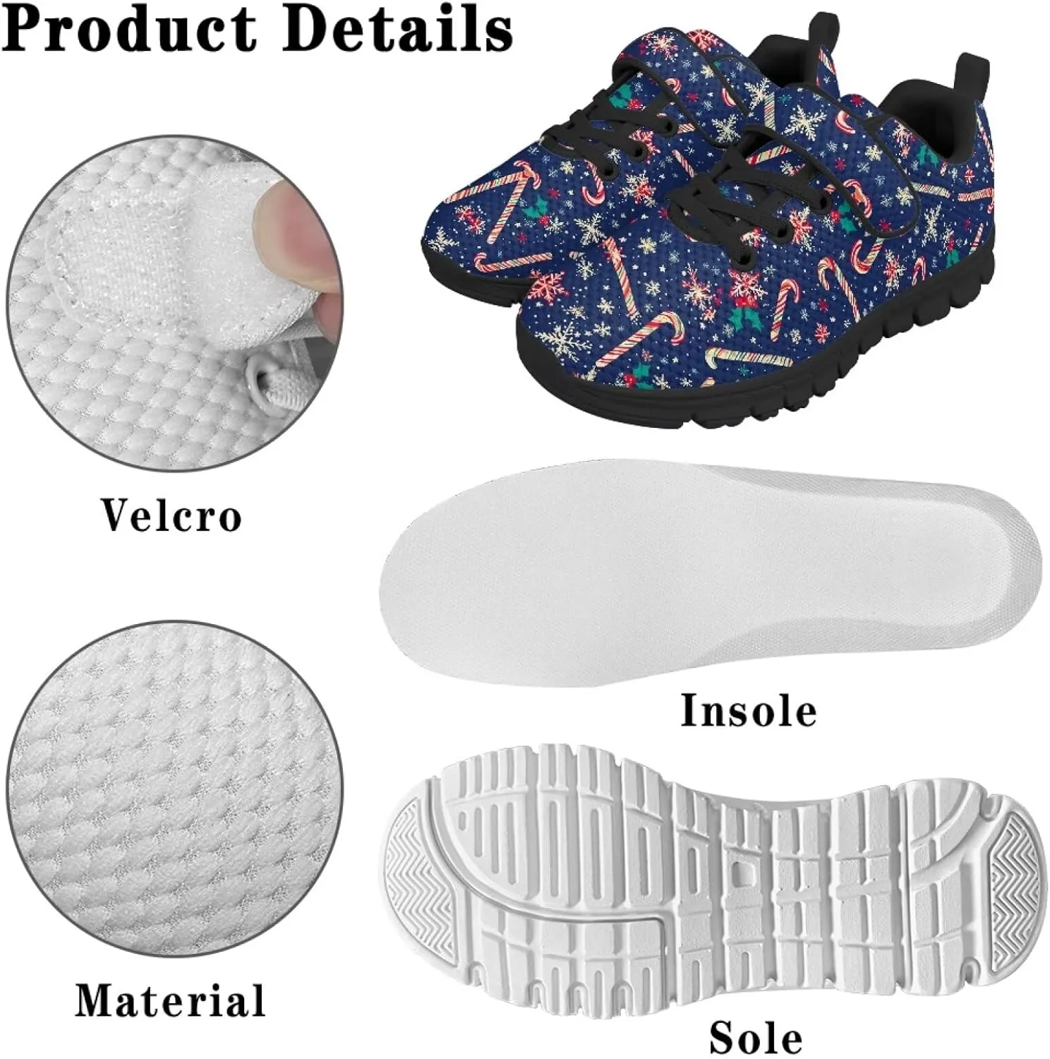 Kids Strap Sneakers Non-Slip School Loafers Shoes Sports Running Walking Shoes Casual Wide Barefoot Shoes