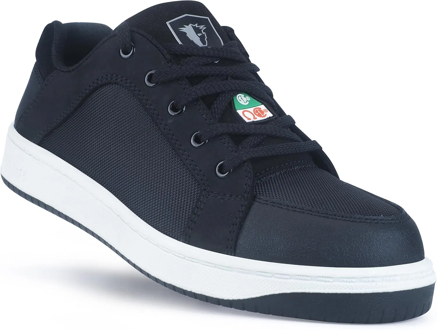 KPR Safety I886 Men's ASTM Approved Athletic Safety Work Shoes Composite Toe Waterproof Nubuck Leather Antislip ESR Wide Width