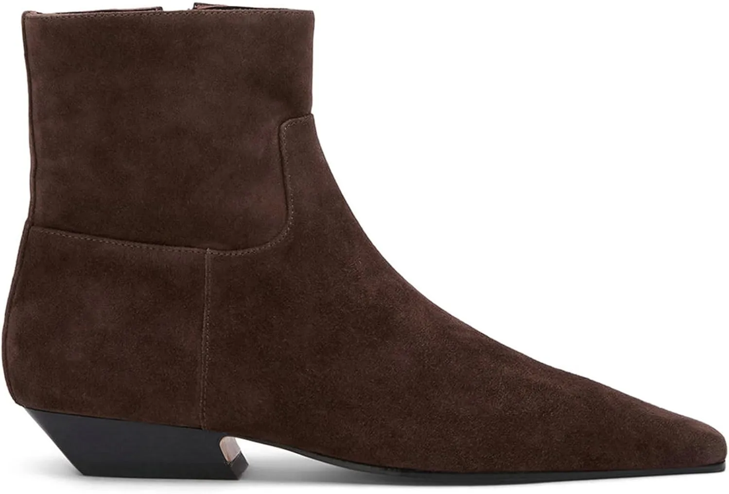 KysBloes Women Square Toe Ankle Boots Low Heel Booties Flats Winter Shoes Comfortable Side Zip Short Boots