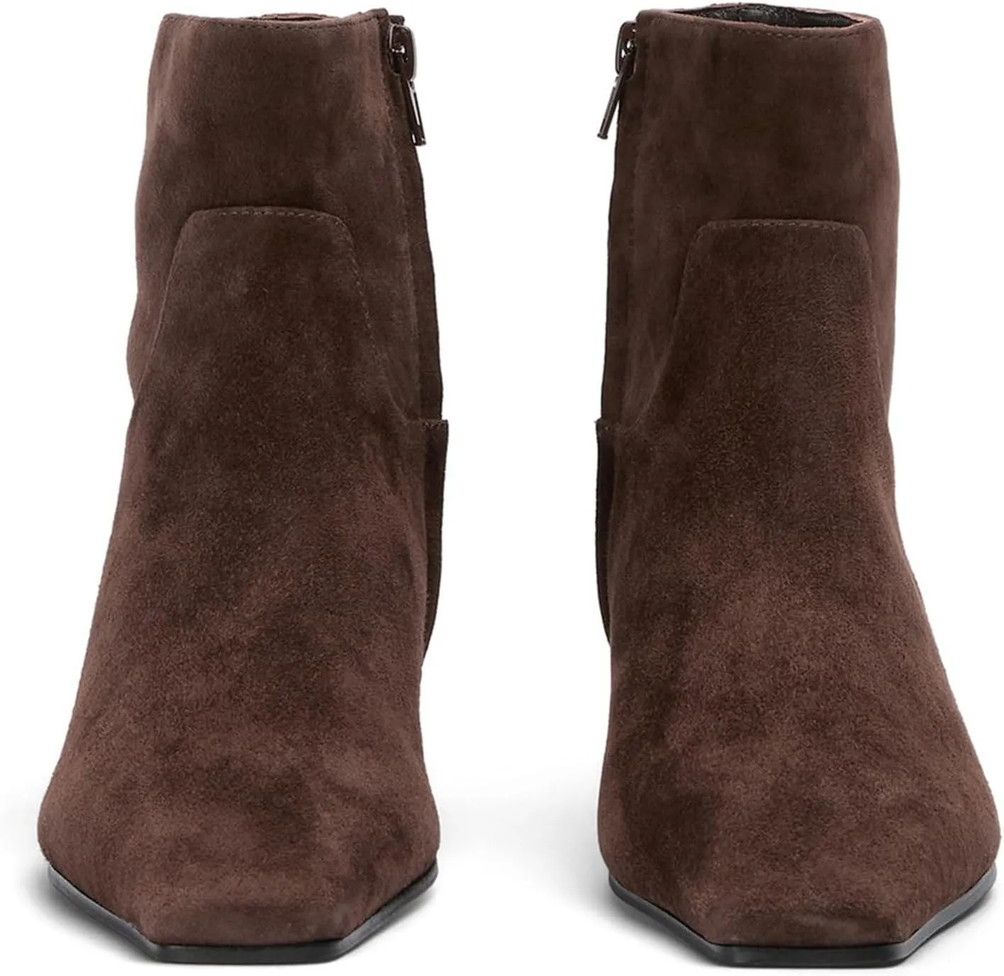 KysBloes Women Square Toe Ankle Boots Low Heel Booties Flats Winter Shoes Comfortable Side Zip Short Boots