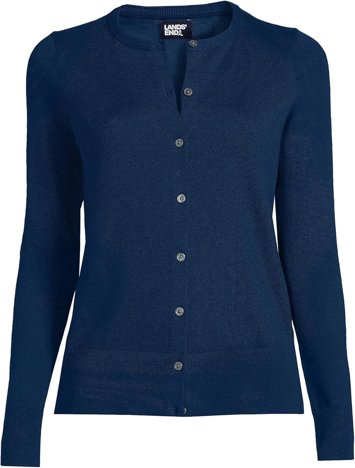 Lands' End Women's Fine Gauge Cotton Cardigan Sweater
