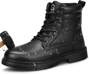 LAoutun Steel Toe Shoes for Men and Women Comfortable Lightweight Work Safety Shoes Puncture Proof Slip Resistant Indestructible Sneakers Construction Work Utility Sneakers