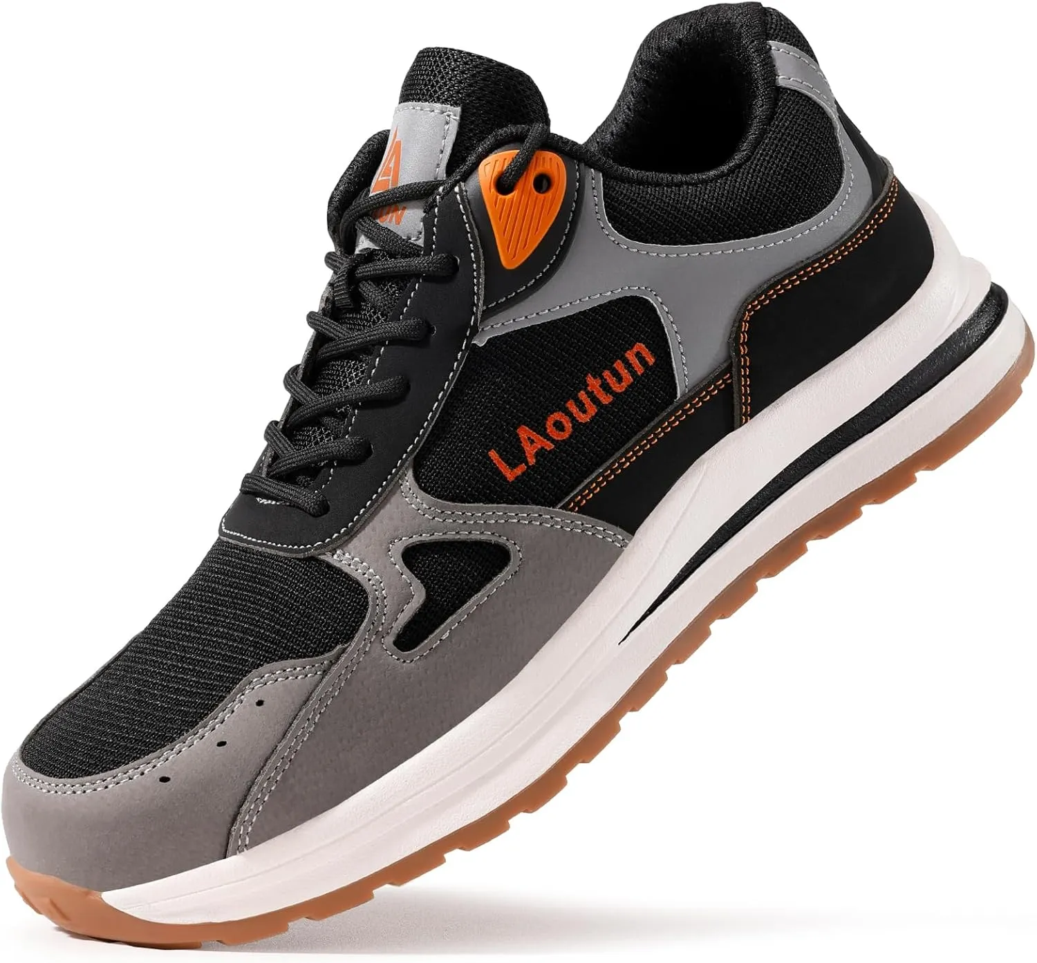 LAoutun Steel Toe Shoes for Men Women Safety Work Shoes Indestructible Steel Toe Sneakers Lightweight Work Shoes Toe Shoes