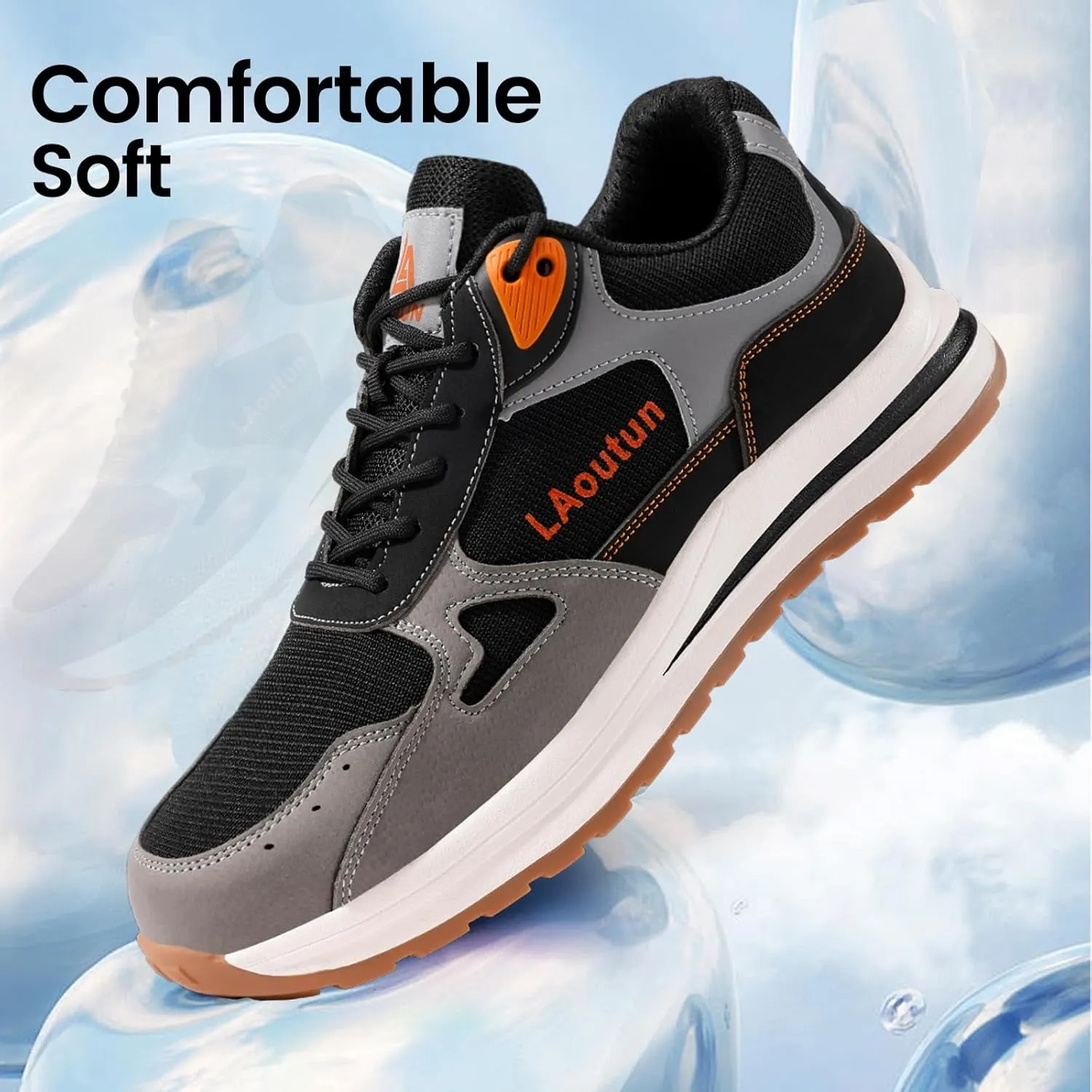 LAoutun Steel Toe Shoes for Men Women Safety Work Shoes Indestructible Steel Toe Sneakers Lightweight Work Shoes Toe Shoes