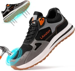 LAoutun Steel Toe Shoes for Men Women Safety Work Shoes Indestructible Steel Toe Sneakers Lightweight Work Shoes Toe Shoes