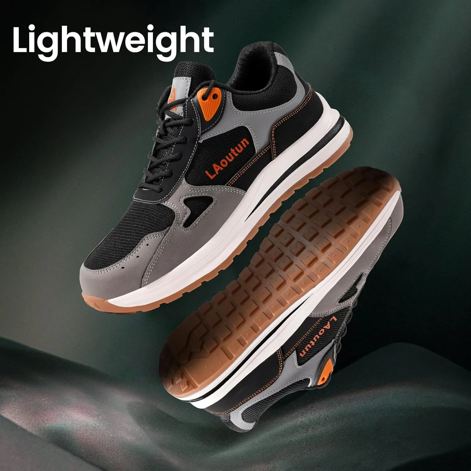 LAoutun Steel Toe Shoes for Men Women Safety Work Shoes Indestructible Steel Toe Sneakers Lightweight Work Shoes Toe Shoes