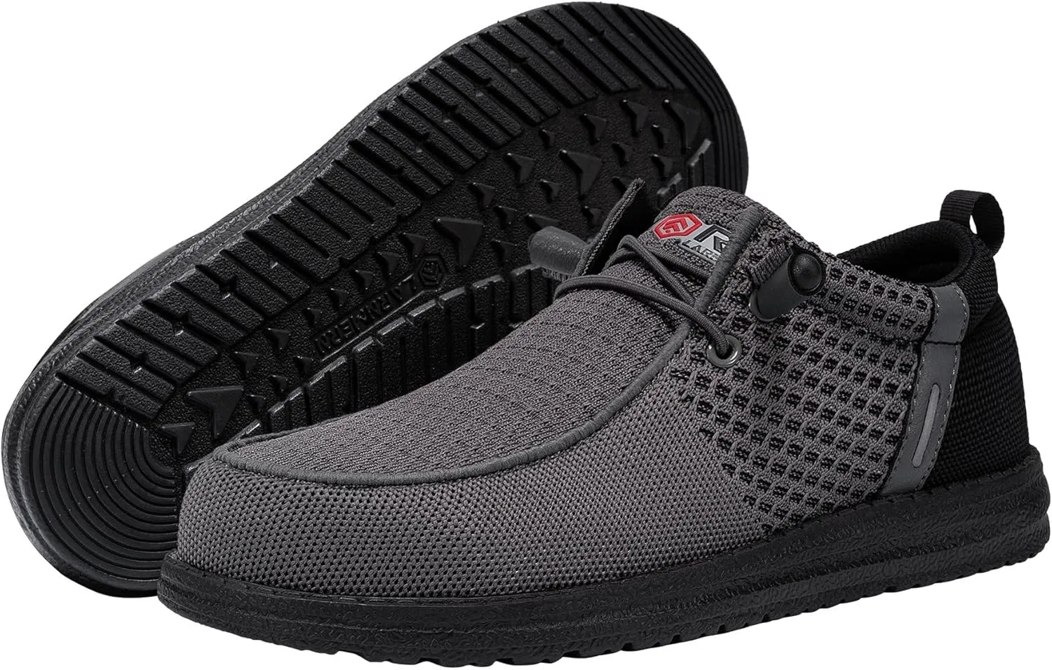LARNMERN Steel Toe Loafers Women Lightweight Comfortable Slip On Walking Casual Flats Sneakers Work Safety Shoes