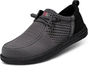 LARNMERN Steel Toe Loafers Women Lightweight Comfortable Slip On Walking Casual Flats Sneakers Work Safety Shoes