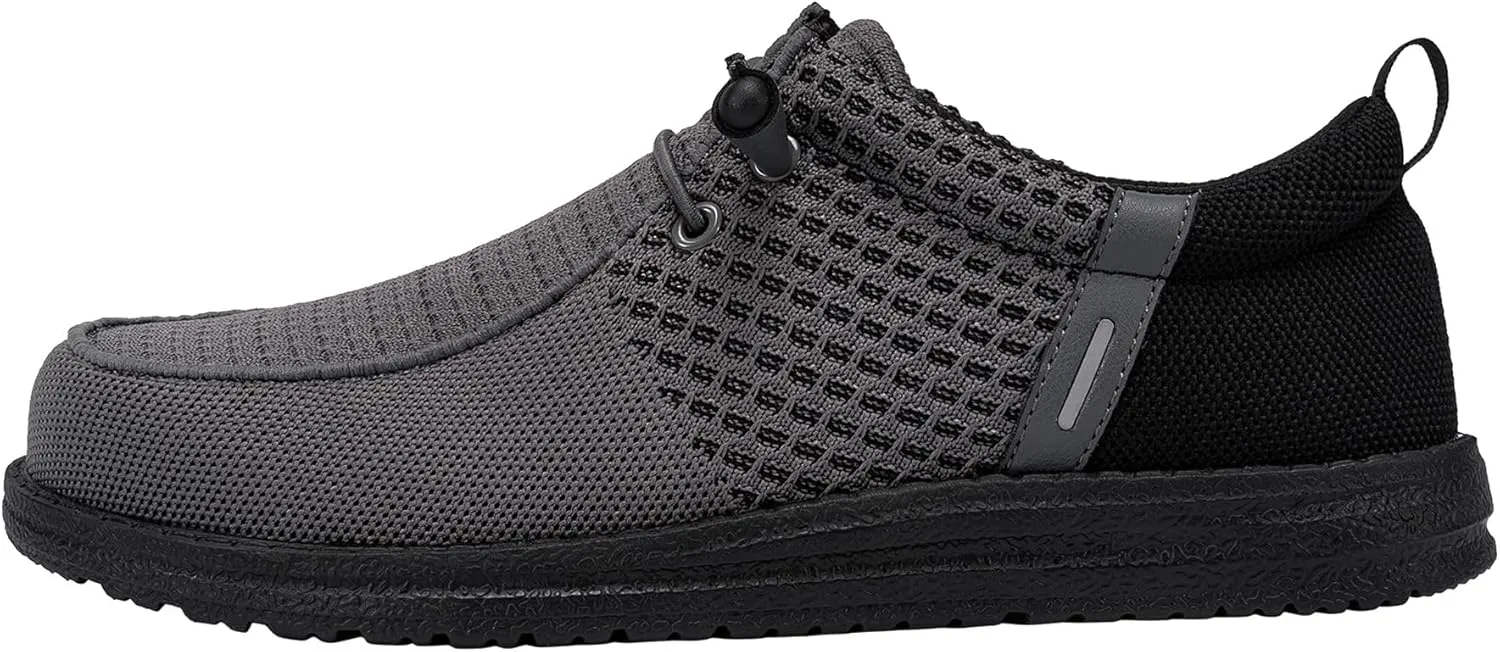 LARNMERN Steel Toe Loafers Women Lightweight Comfortable Slip On Walking Casual Flats Sneakers Work Safety Shoes
