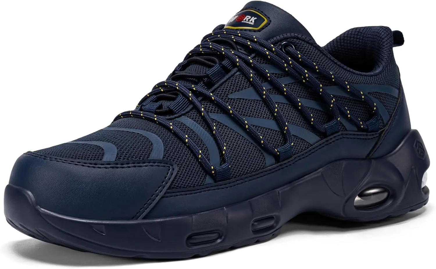 LARNMERN Steel Toe Shoes for Men Lightweight Safety Shoes Work Air Cushion Construction Zapatos Punta de Acero para Hombres