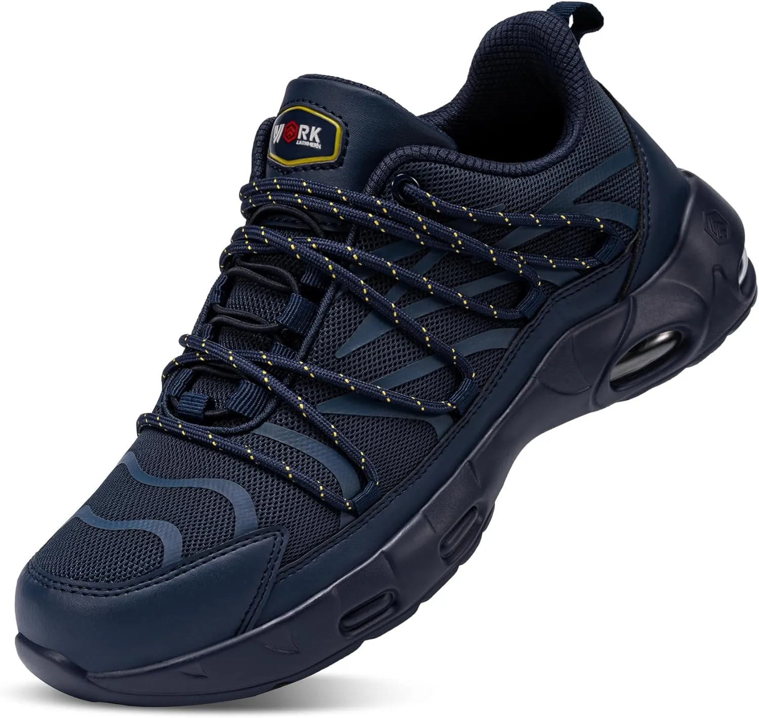 LARNMERN Steel Toe Shoes for Men Lightweight Safety Shoes Work Air Cushion Construction Zapatos Punta de Acero para Hombres