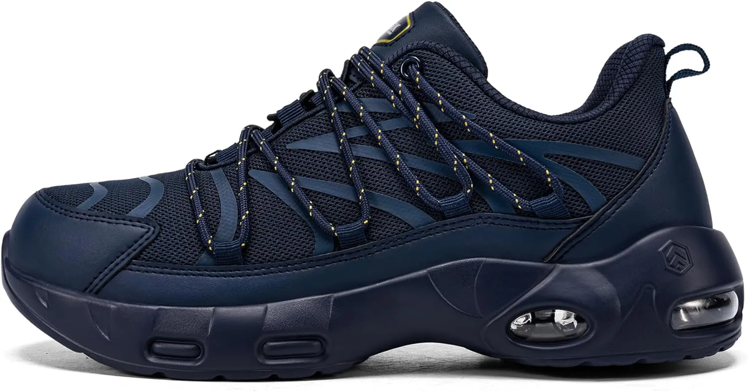 LARNMERN Steel Toe Shoes for Men Lightweight Safety Shoes Work Air Cushion Construction Zapatos Punta de Acero para Hombres