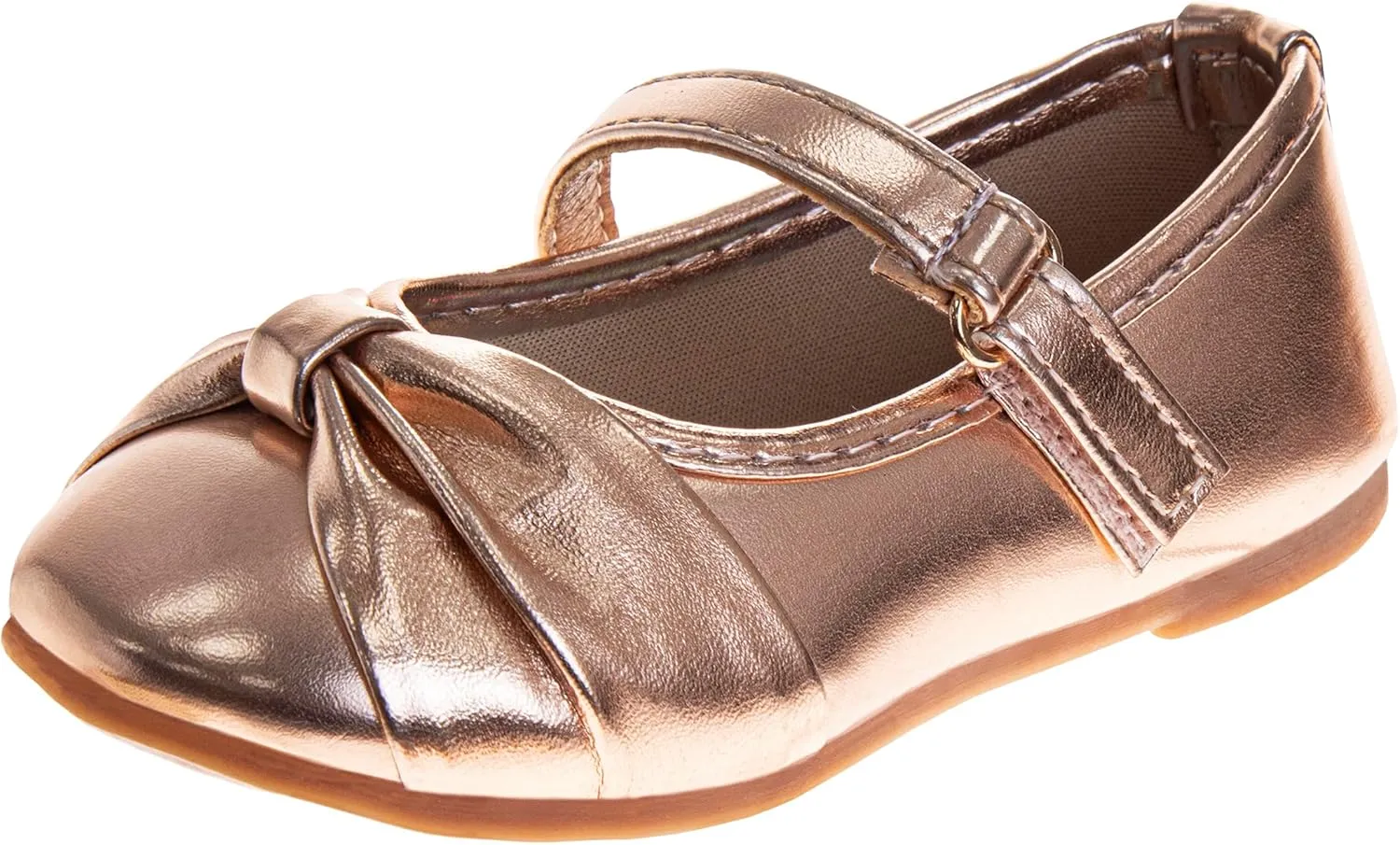 Laura Ashley Girl Flats Dress Sandals - Ballet Bow Party Shoes, (Toddler - Little Kid - Big Kid)