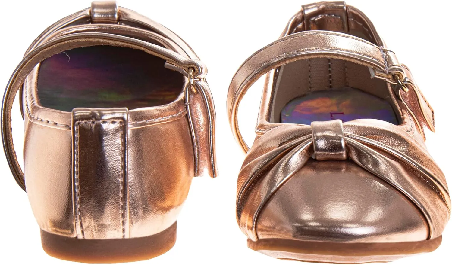 Laura Ashley Girl Flats Dress Sandals - Ballet Bow Party Shoes, (Toddler - Little Kid - Big Kid)