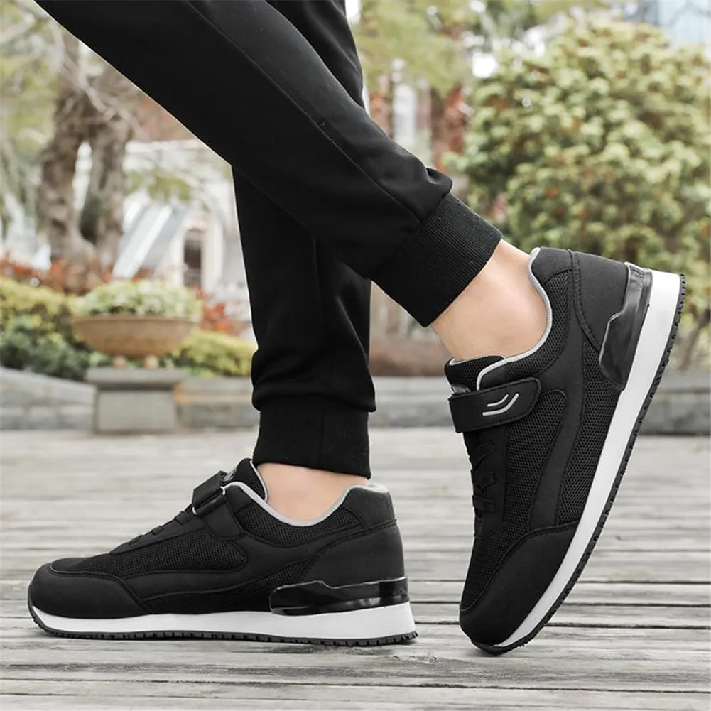 LEADER SHOW Men Elderly Casual Comfortable Walking Shoes Lightweight Safety Flats Non-Slip Strap Sneakers