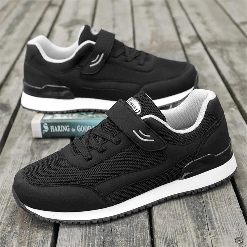 LEADER SHOW Men Elderly Casual Comfortable Walking Shoes Lightweight Safety Flats Non-Slip Strap Sneakers