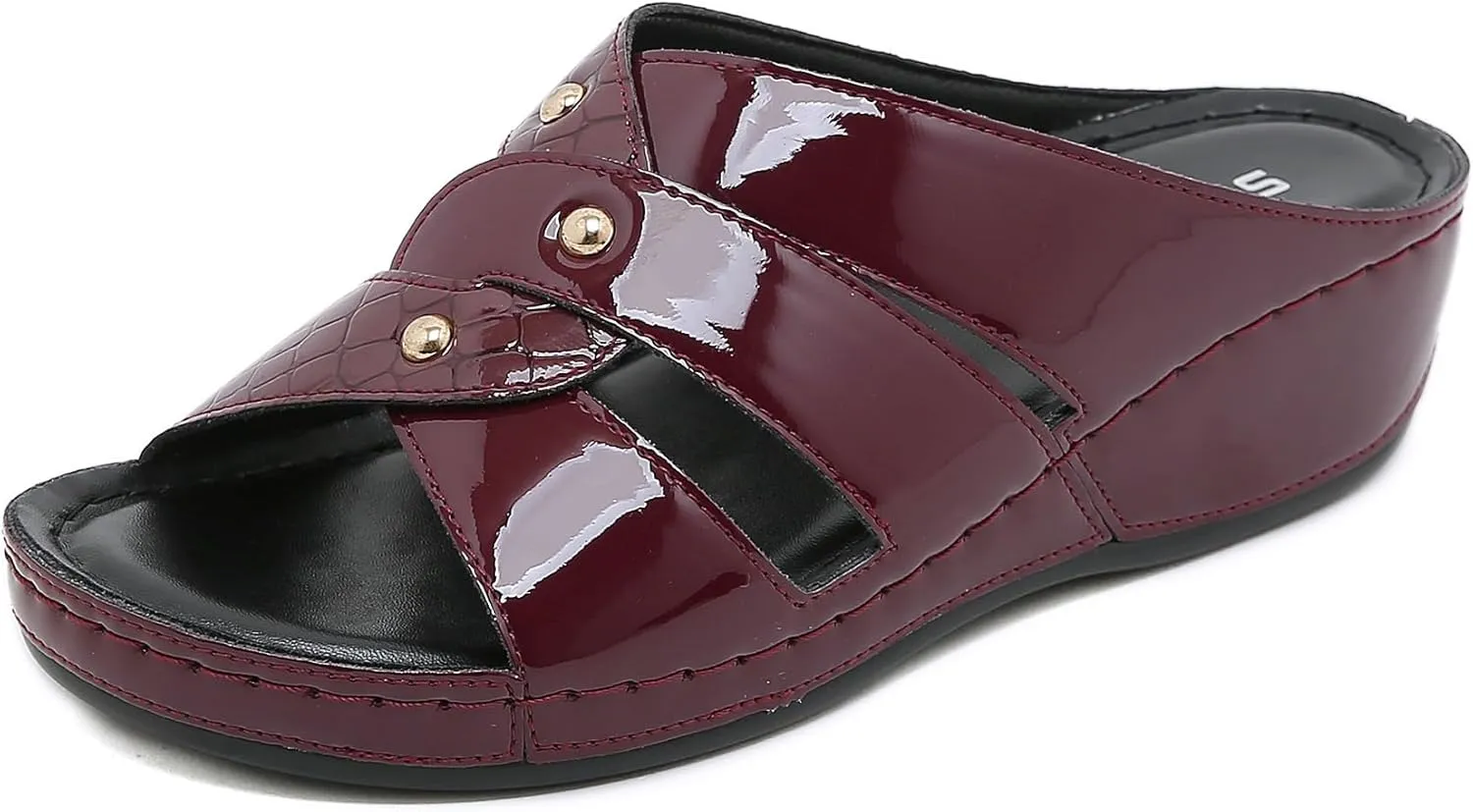 Leisure flat sandals, sporty women's mules made of leather, practical work shoes, comfortable slippers