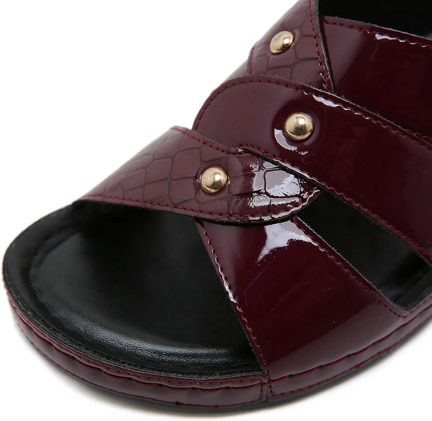 Leisure flat sandals, sporty women's mules made of leather, practical work shoes, comfortable slippers