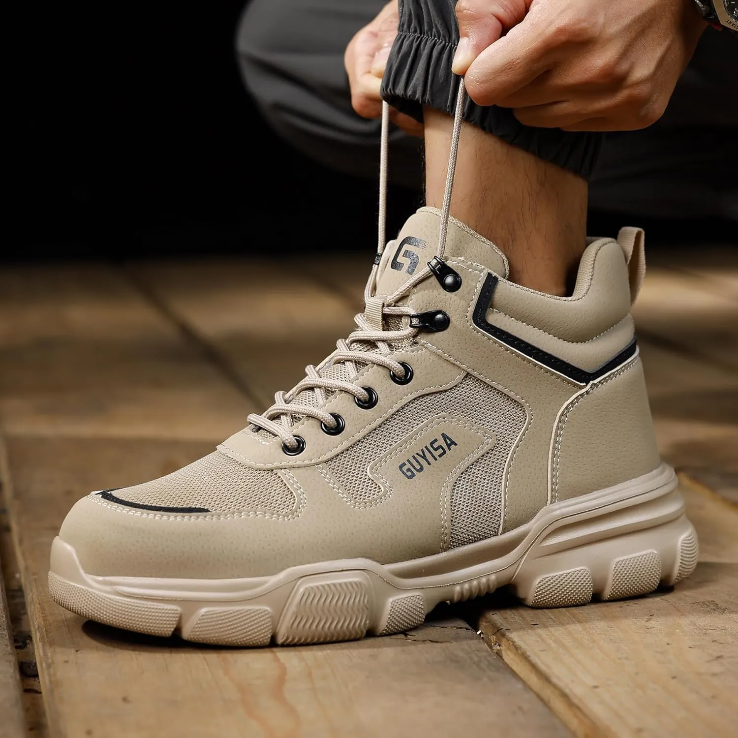 Lightweight Work Safety Shoes Steel Toe Industry Construction Slip Resistant Sneakers