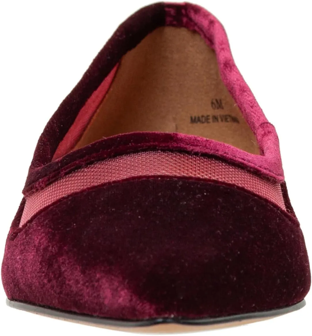 Linea Paolo - Novah - Womens Mesh Leather and Velvet Flats