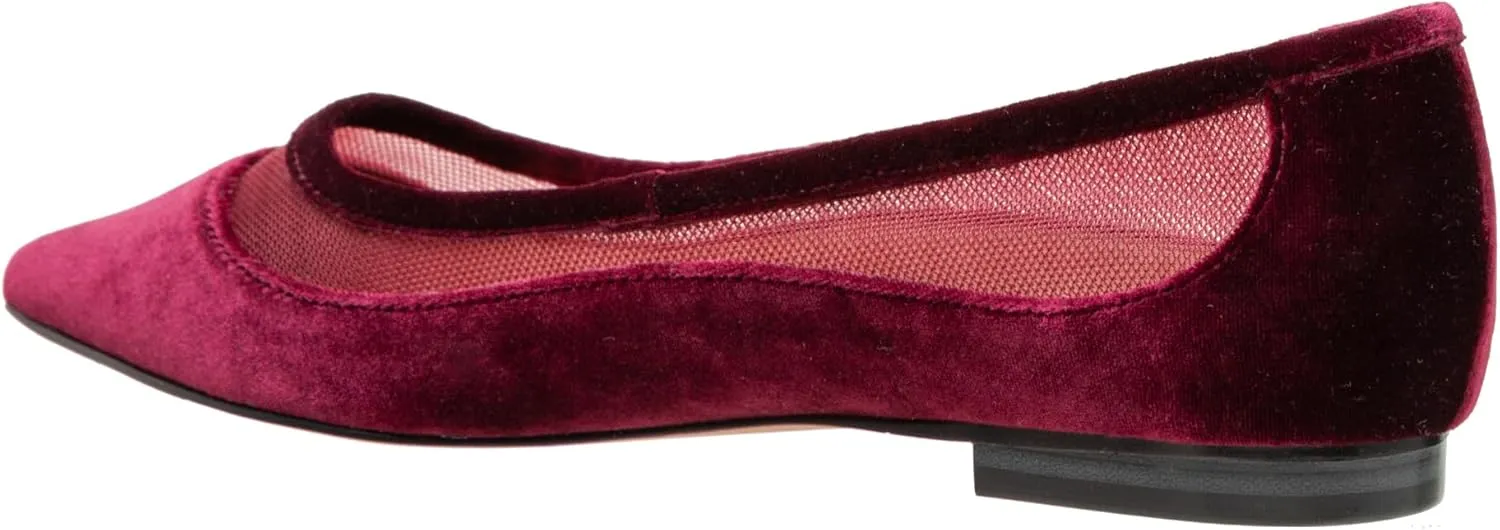 Linea Paolo - Novah - Womens Mesh Leather and Velvet Flats