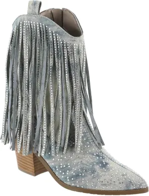 Masseys Women's Dolly Embellished Fringe Western Boot
