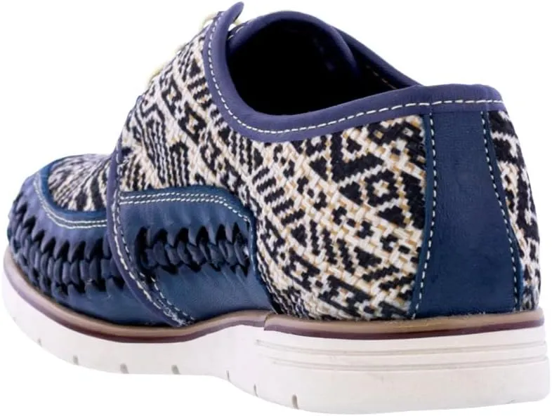 Mens 86 Blue Authentic Mexican Leather Huaraches Lace Up Sandals