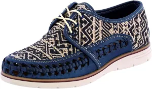 Mens 86 Blue Authentic Mexican Leather Huaraches Lace Up Sandals