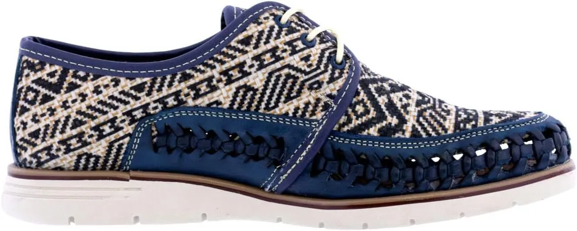 Mens 86 Blue Authentic Mexican Leather Huaraches Lace Up Sandals