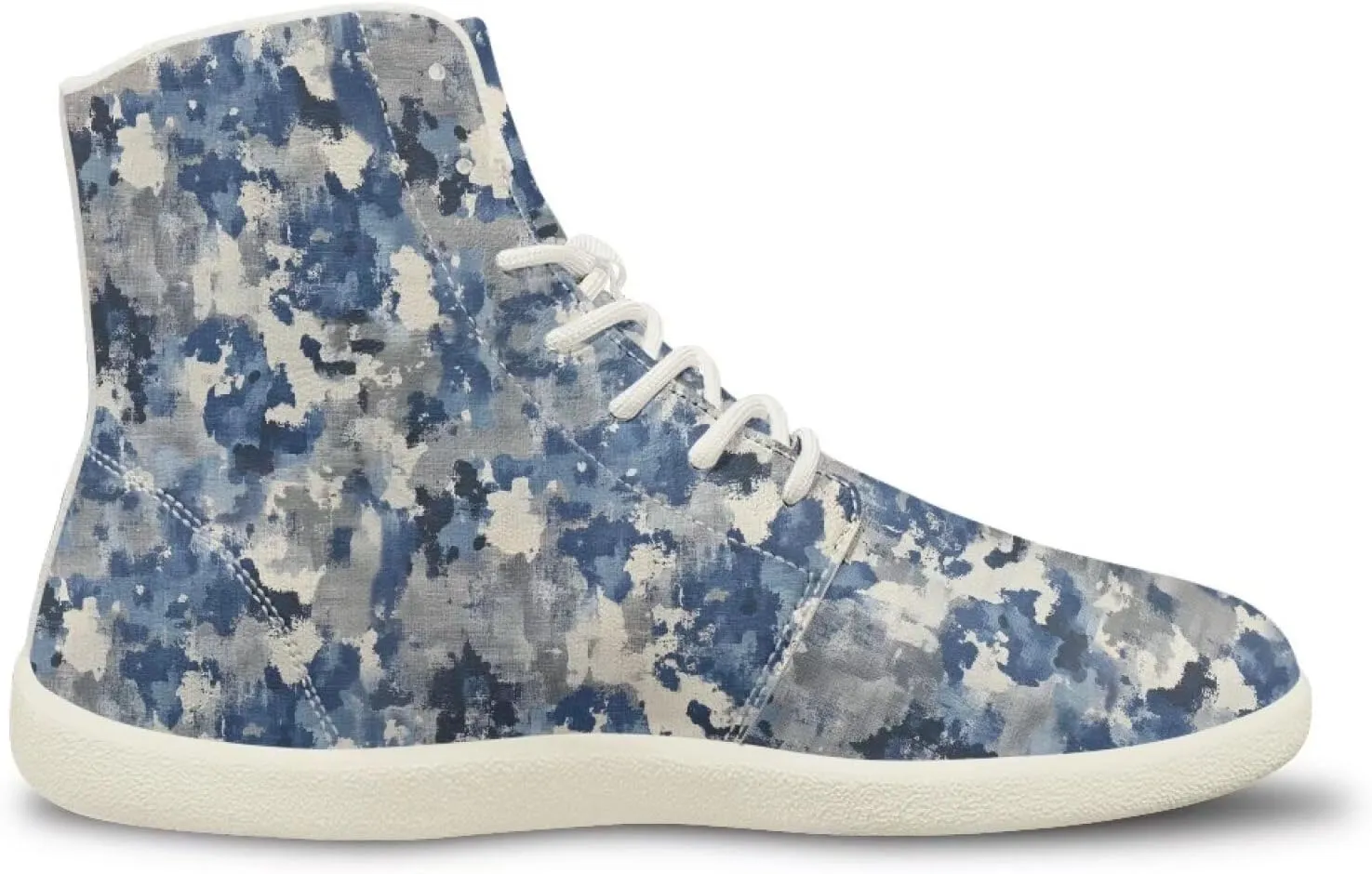 Men's Hi Top Barefoot Shoes | Wide Wide Toe Box Fashion Sneaker | Zero Drop Workout Walking Hiking Running Tennis Sneaker US 6-13.5
